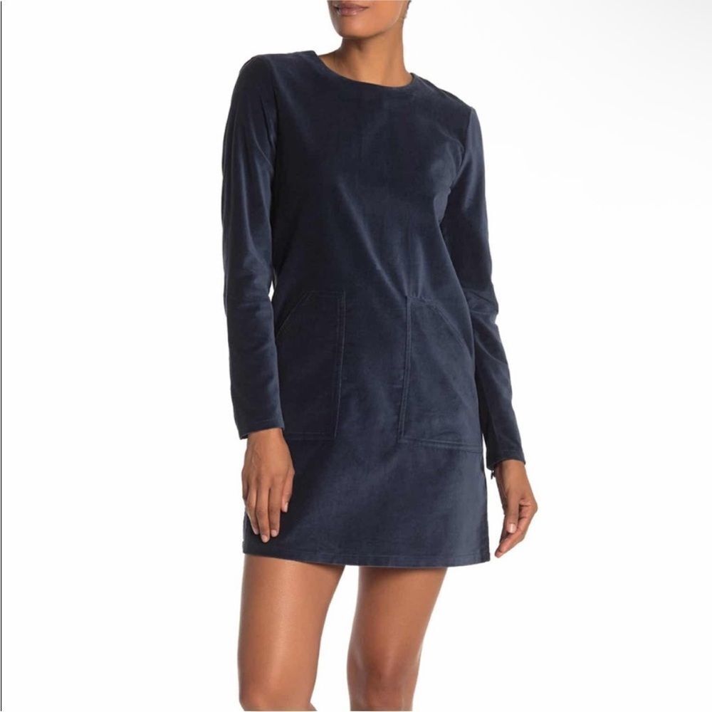 FRYE | Midnight Navy Blue Zip Back Pocket Dress Women’s Size Medium